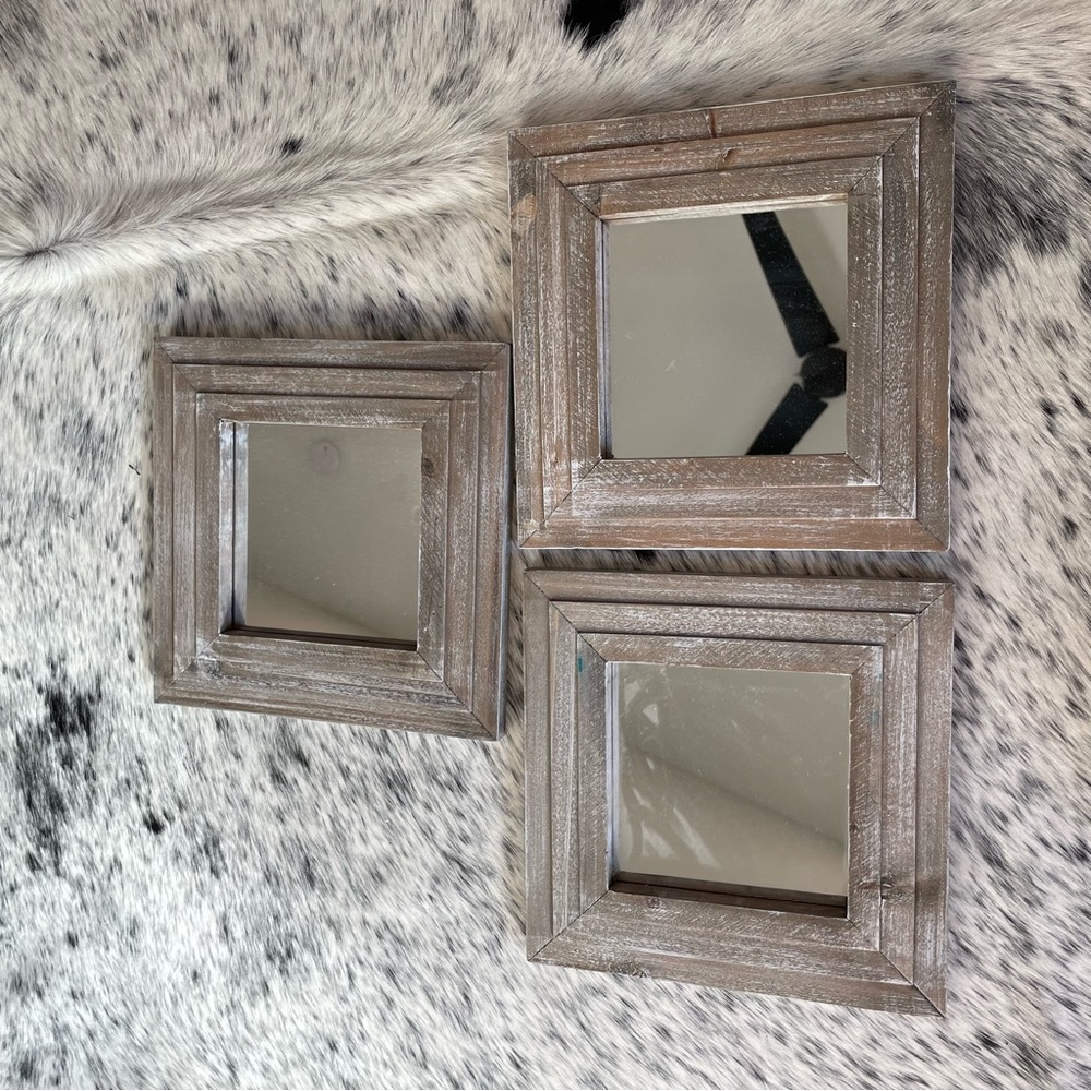 Farmhouse Set of Three Mirrors - small sign